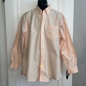 Enro peach cotton non iron 2 ply dress shirt
